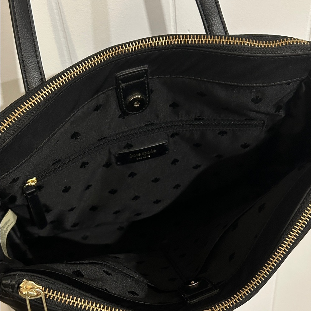 Kate Spade Triple Compartment Nylon Black Tote Bag - Picture 6 of 15